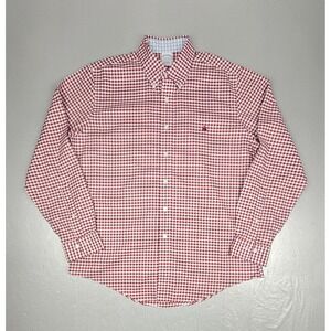 Brooks Brothers 1818 Button Down Shirt‎ Mens Large Gingham Check Two-tone Cuffs